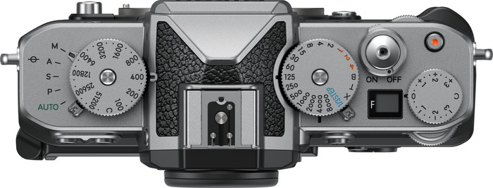 Nikon Z f Zilver + NIKKOR Z 40mm f/2.0 bovenkant