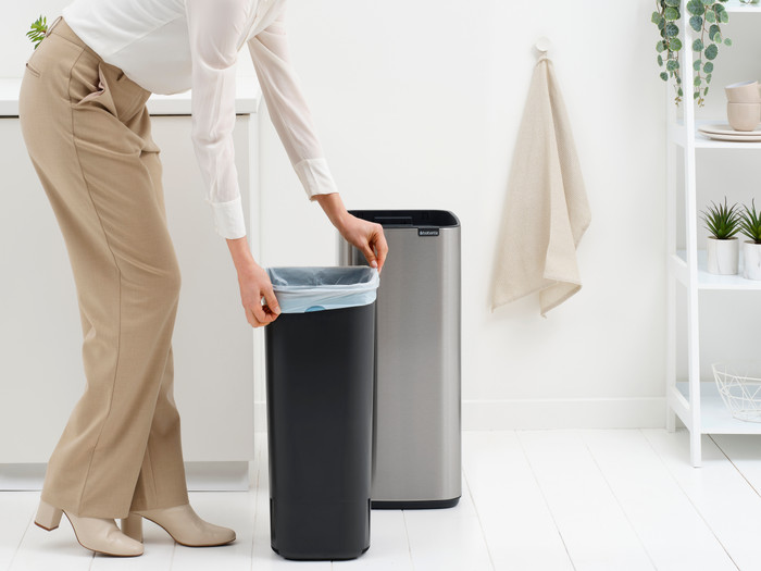 Brabantia Bo Touch Bin 30L Matte Steel Fingerprint Proof product in use