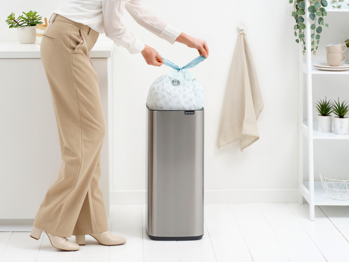 Brabantia Bo Touch Bin 30L Matte Steel Fingerprint Proof product in use
