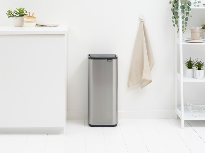 Brabantia Bo Touch Bin 30L Matte Steel Fingerprint Proof product in use