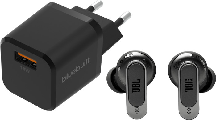 JBL Tour Pro 3 Noir + BlueBuilt Quick Charge Chargeur Main Image