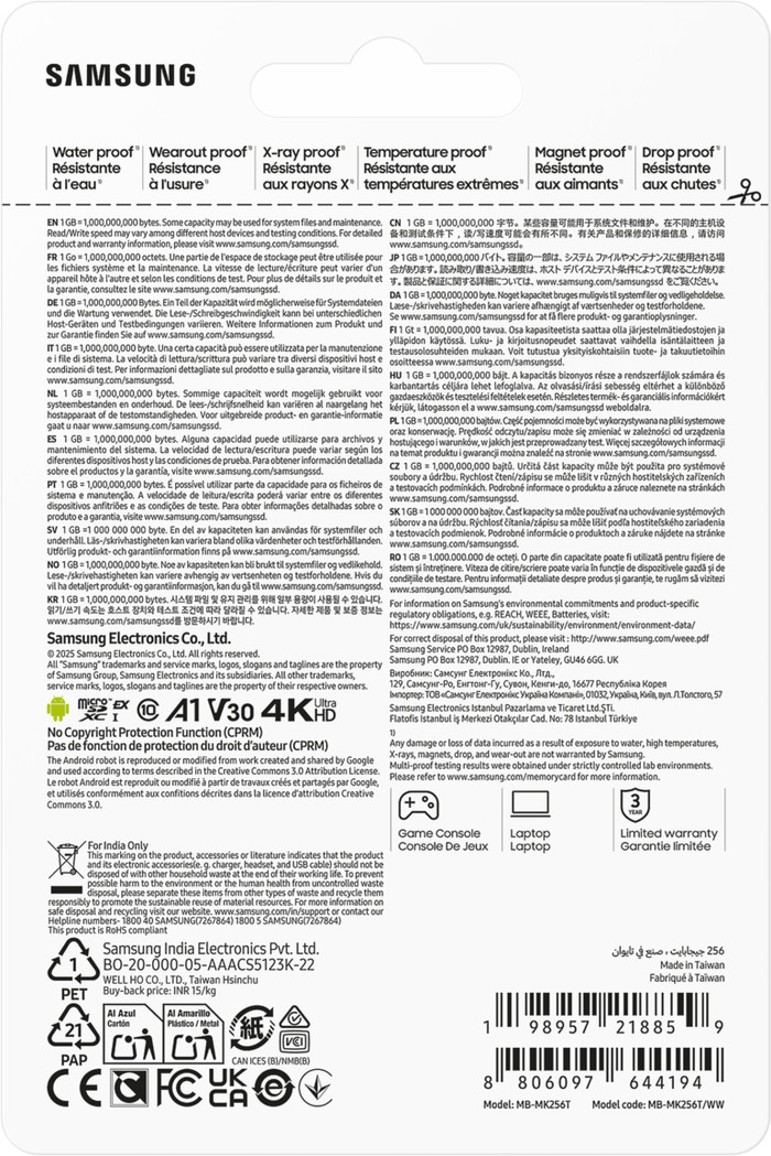 Samsung MicroSD Express P9 Express 256GB 310MB/s verpakking