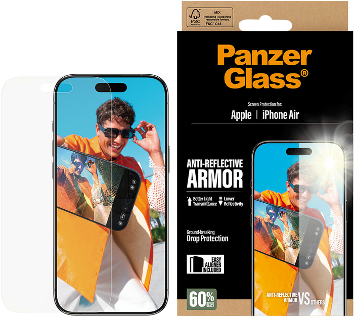 PanzerGlass Ultra-Wide Fit Ceramic II Apple iPhone 17 Air Screen Protector packaging