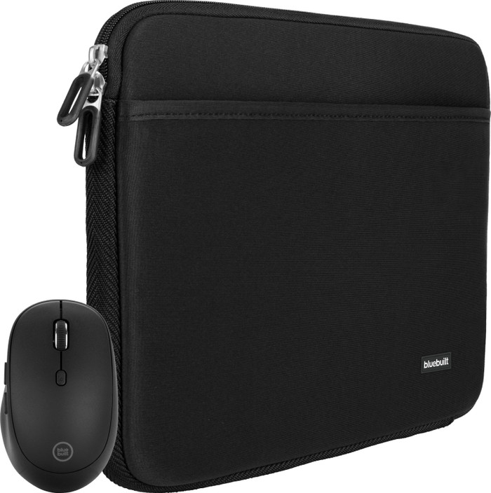 BlueBuilt Laptop Sleeve 37cm 15-16 inches M Black + Tradendum Mouse Main Image