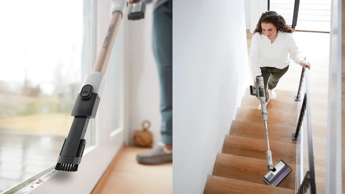 Shark Detect Pet Clean & Empty IW3612EUT product in gebruik