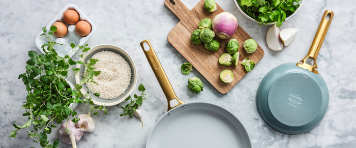 GreenPan Padova Reserve 20 + 26 cm koekenpannenset Smokey Blue visual leverancier