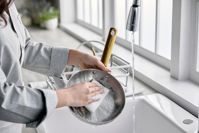 Greenpan Padova Reserve 20 + 28 cm Set de Poêles à Frire Acier Inoxydable 3 Couches produit à l'usage