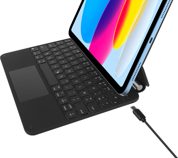 BlueBuilt Apple iPad (2025/2022) 11 inches Keyboard Cover AZERTY Black null