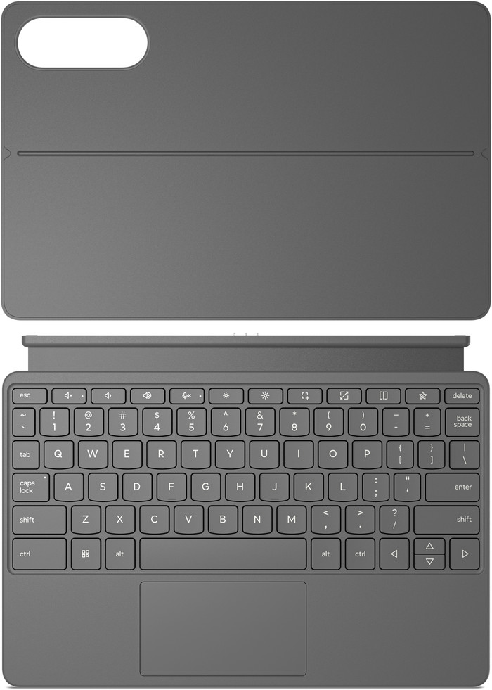 Lenovo Yoga Tab Étui Clavier AZERTY Gris avant