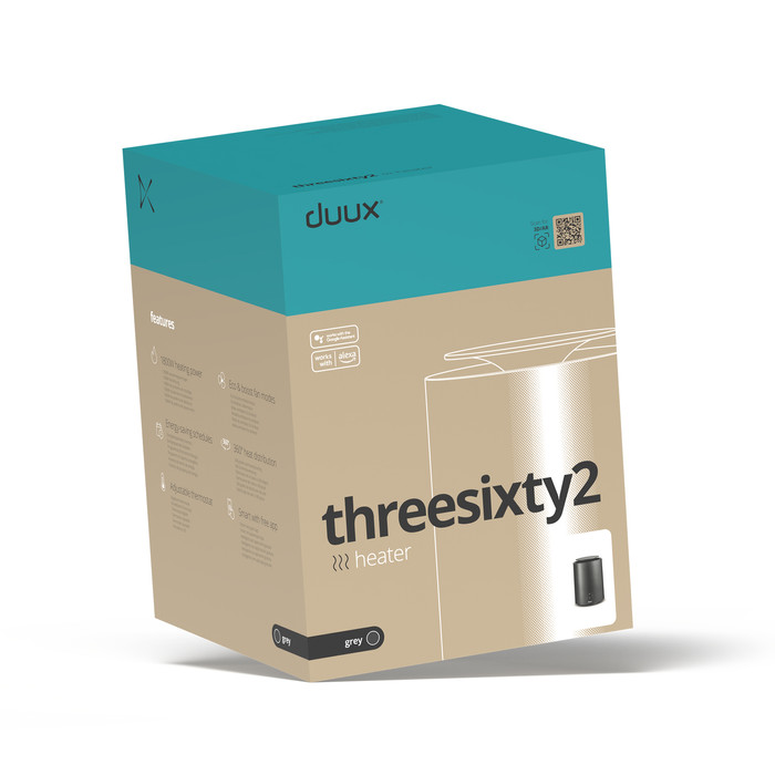 Duux Threesixty 2 Smart Heater Gray emballage