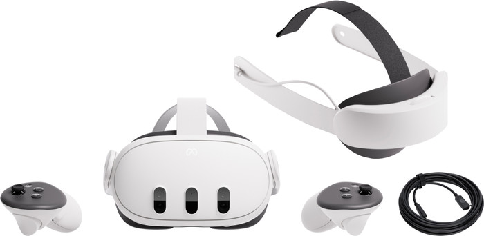 Meta Quest 3 512GB + BlueBuilt PC Link Cable + Elite Strap met batterij Main Image