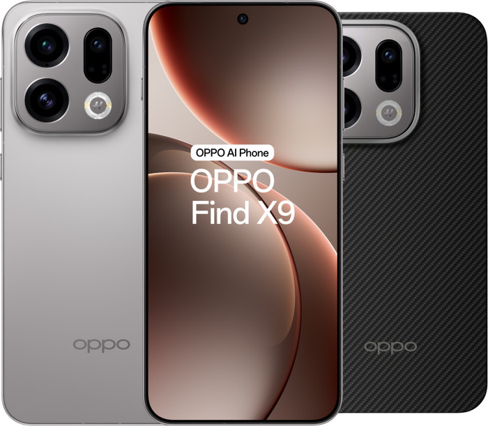 OPPO Find X9 512 Go Gris 5G + OPPO Find X9 Back Cover avec Aimant Noir Main Image