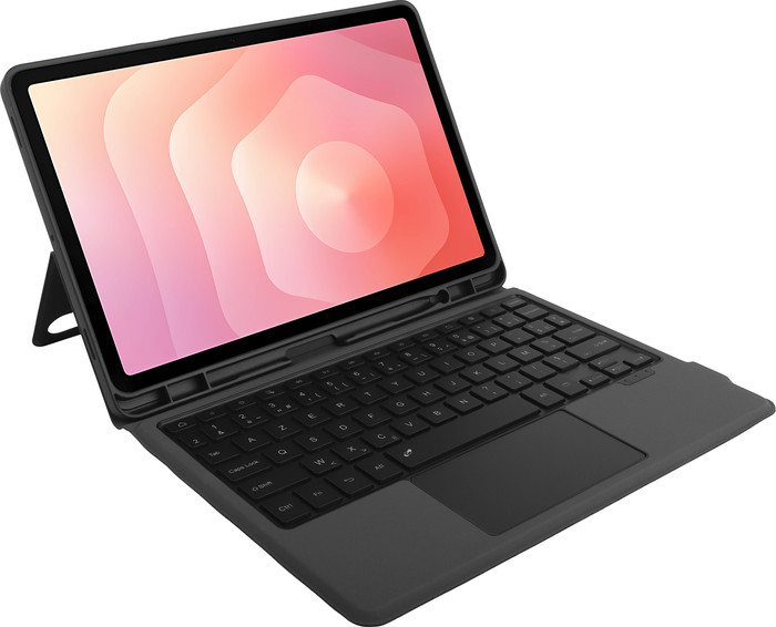 BlueBuilt Samsung Galaxy Tab S11 Étui Clavier AZERTY Noir côté gauche