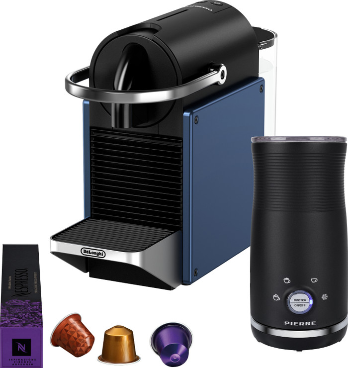 De'Longhi Nespresso Pixie EN127.BL + Pierre Milk Frother Main Image