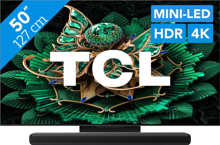 TCL 50" QD Mini-led C71K 4K (2025) + TCL S45H 2.0 Soundbar Main Image