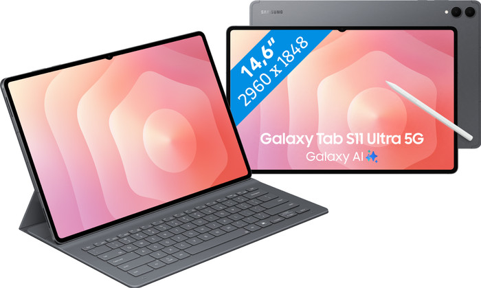 Samsung Galaxy Tab S11 Ultra 14.6 inches 512GB WiFi and 5G Gray + Keyboard Cover AZERTY Main Image