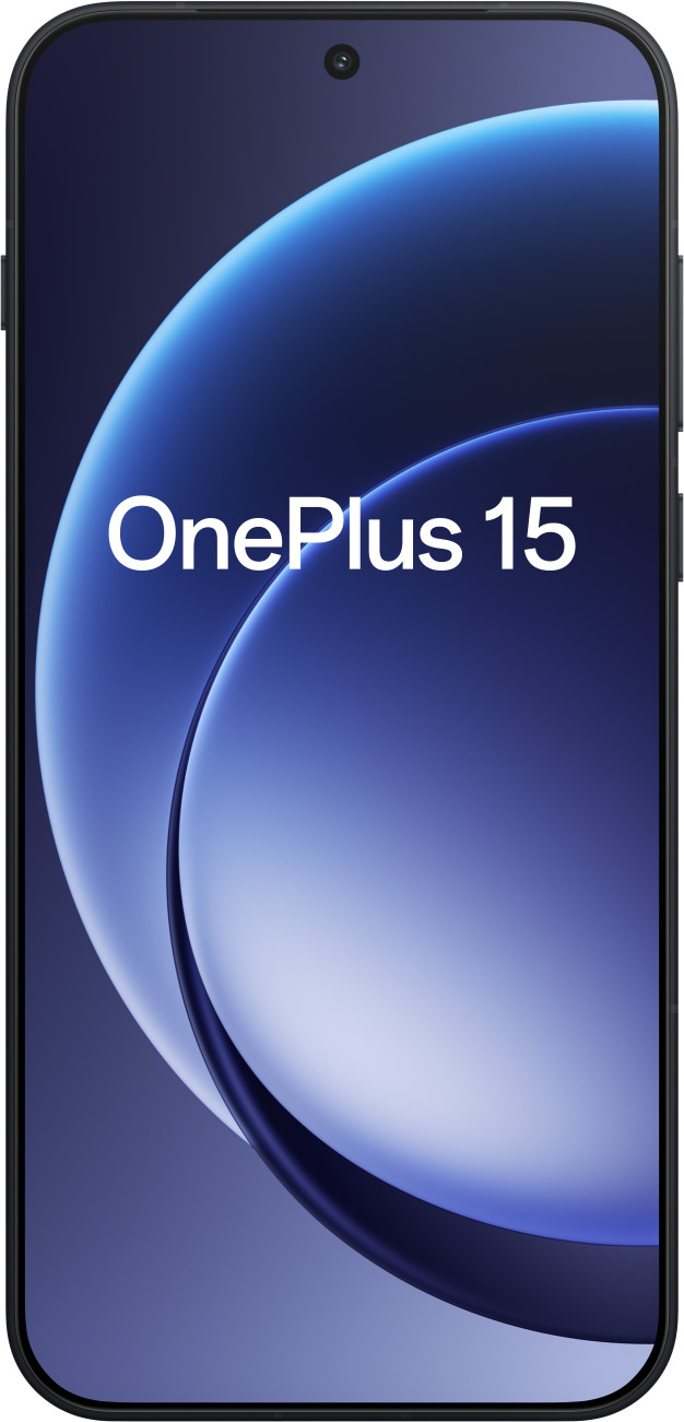 OnePlus 15 512GB Zwart 5G + OnePlus SuperVOOC Oplader 120W + Usb C kabel voorkant