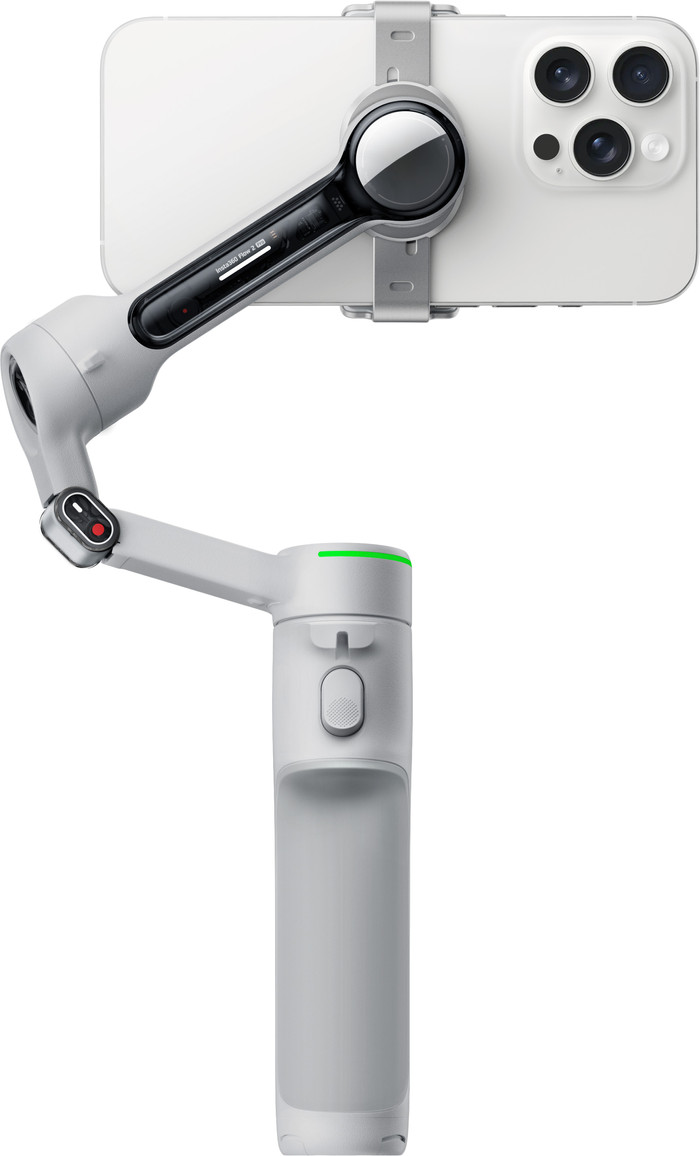 Insta360 Flow 2 Pro AI Tracker Bundle Stone Gray back