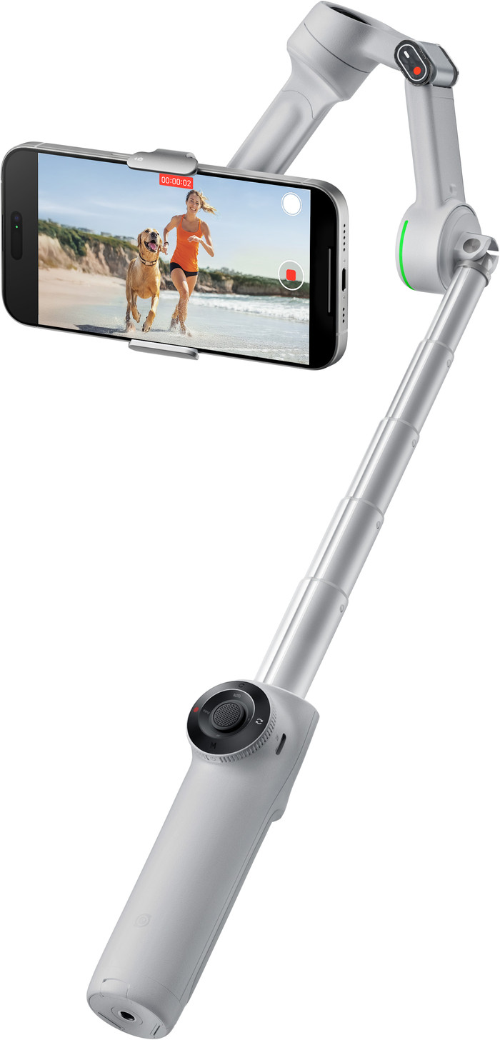 Insta360 Flow 2 Pro AI Tracker Bundle Stone Gray right side