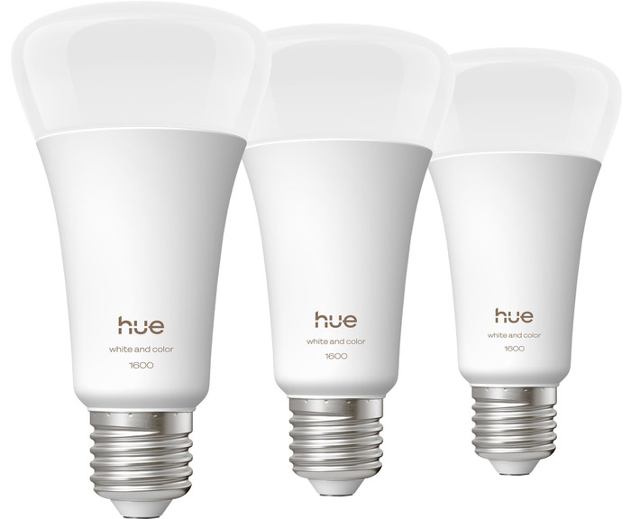 Philips Hue A67 White and Color 1600lm E27 3-Pack Main Image