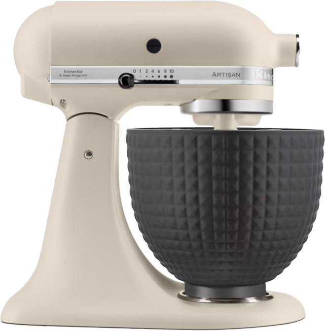 KitchenAid Artisan Mixer 5KSM125EMH White + Design Mixing Bowl Black Main Image