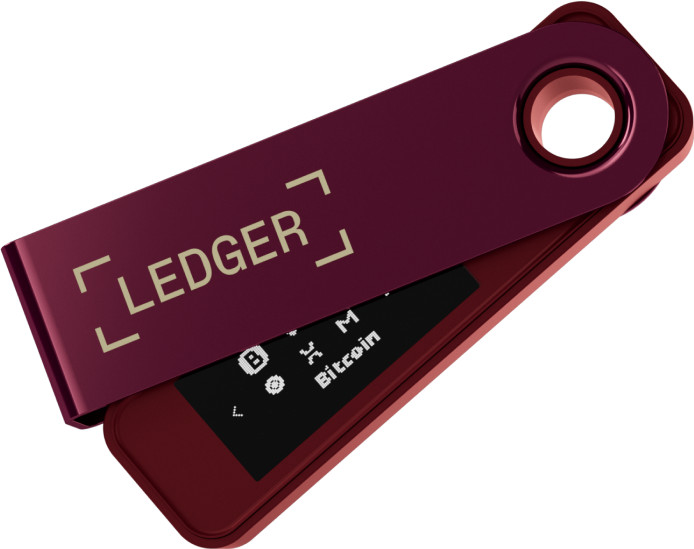 Ledger Nano S Plus Crimson Magenta voorkant