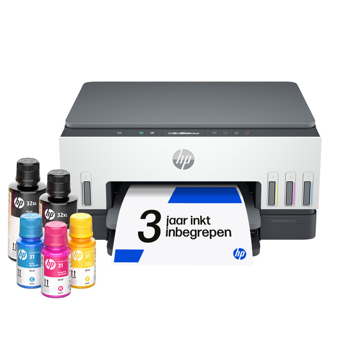 HP Smart Tank 6005 + 1 set extra inktflesjes visual leverancier