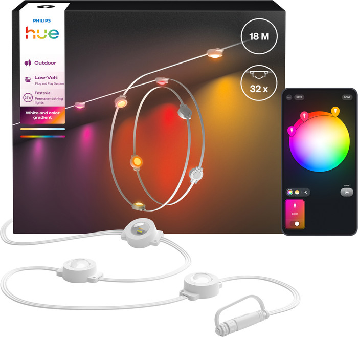Philips Hue Ambiance Festavia Permanent Lichtslinger 18 meter Main Image