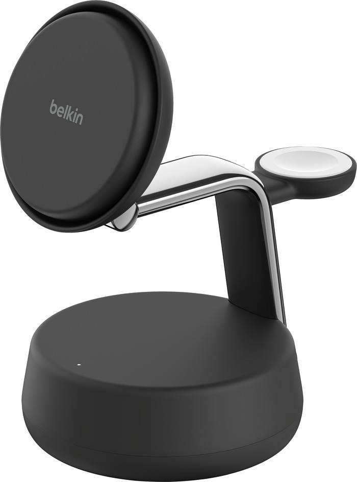 Belkin UltraCharge 3-in-1 MagSafe Wireless Charger with Stand Qi2 25W Black front