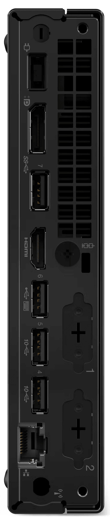 Lenovo ThinkCentre M70q Gen 5 - 12TD0073MB achterkant