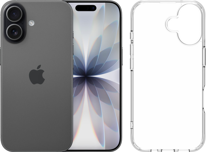 Apple iPhone 17 256GB Wit + BlueBuilt Protective Back Cover Transparant Main Image