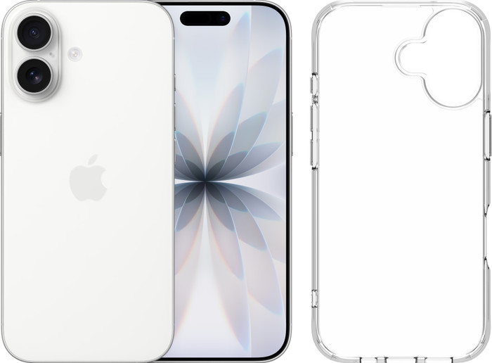 Apple iPhone 17 512 Go Blanc + BlueBuilt Protective Back Cover Transparent Main Image