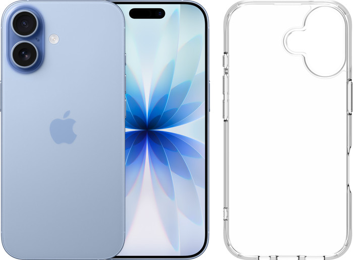 Apple iPhone 17 512 Go Bleu + BlueBuilt Protective Back Cover Transparent Main Image
