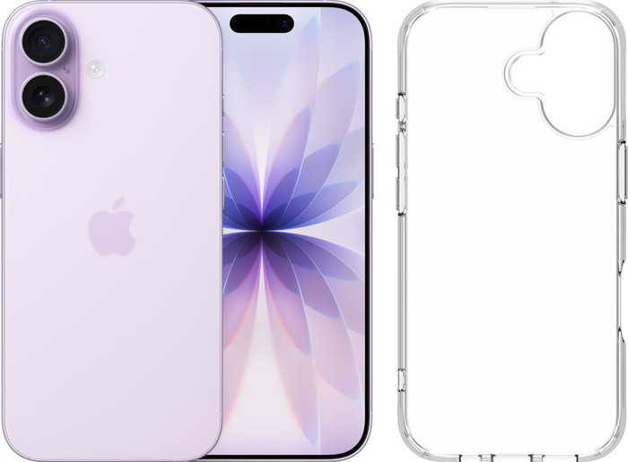 Apple iPhone 17 512GB Purple + BlueBuilt Protective Back Cover Transparent Main Image