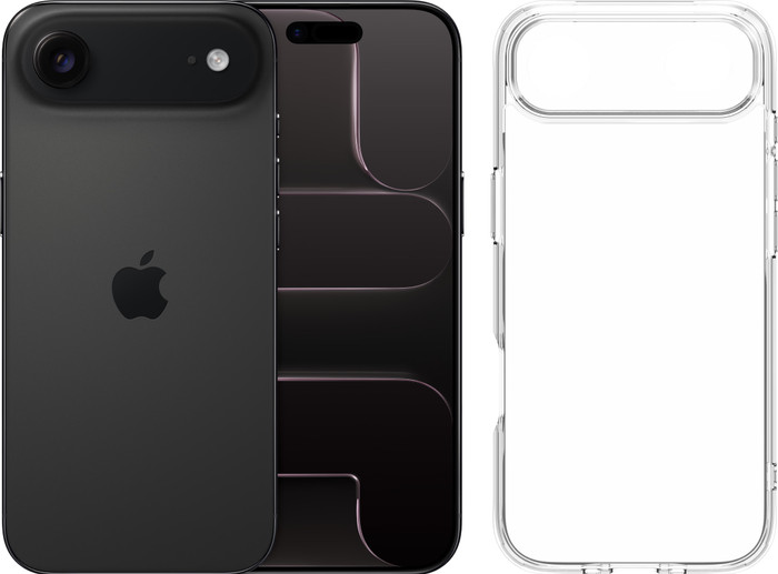 Apple iPhone Air 256GB Black + BlueBuilt Protective Back Cover Transparent Main Image