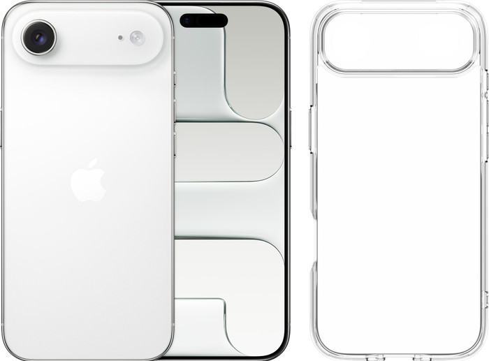 Apple iPhone Air 256 Go Blanc + BlueBuilt Protective Back Cover Transparent Main Image