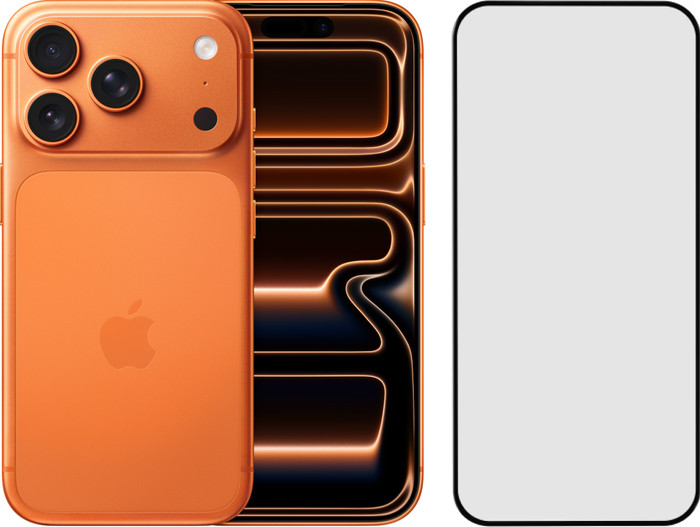 Apple iPhone 17 Pro 512 Go Orange + BlueBuilt Protège-écran Verre Main Image