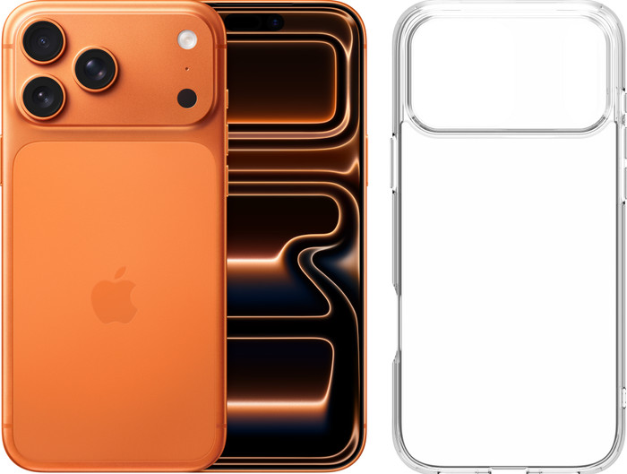 Apple iPhone 17 Pro Max 2 To Orange + BlueBuilt Protective Back Cover Transparent Main Image