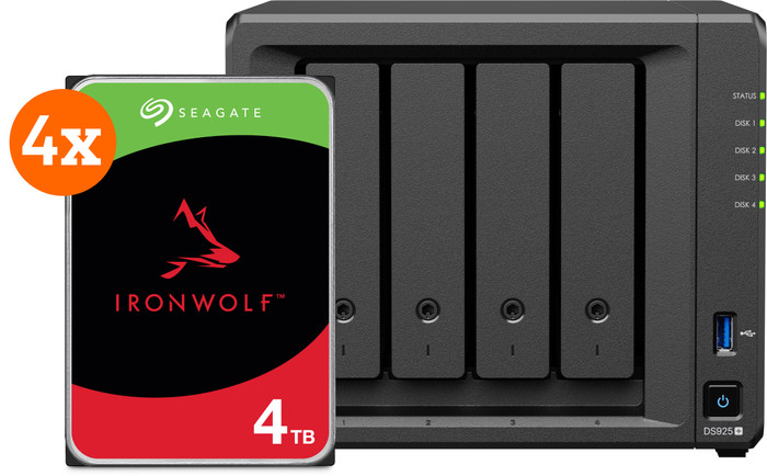 Synology DS925+ + Seagate IronWolf 4 To Lot de 4 Main Image