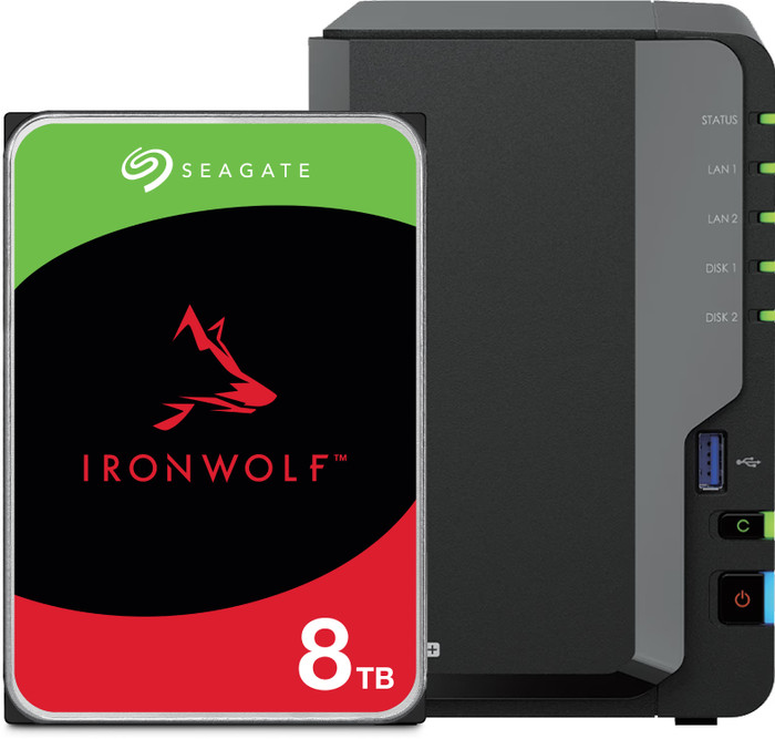 Synology DS225+ + Seagate IronWolf 8TB Main Image