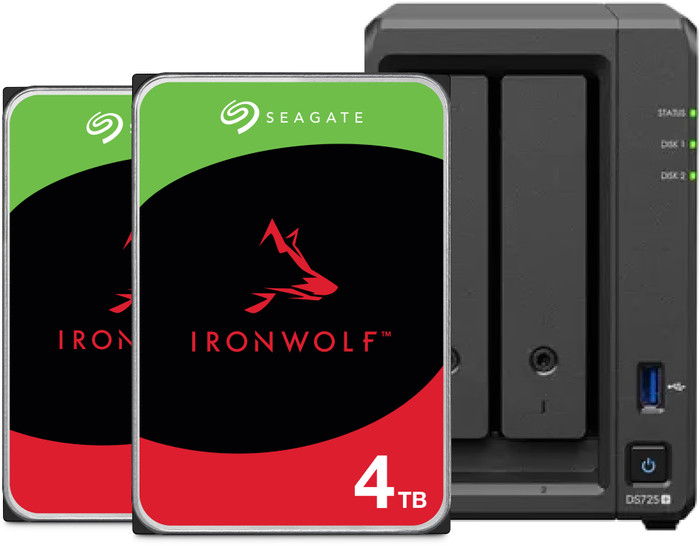 Synology DS725+ + Seagate IronWolf 4 To Lot de 2 Main Image