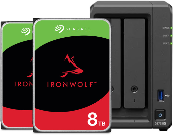 Synology DS725+ + Seagate IronWolf 8 To Lot de 2 Main Image