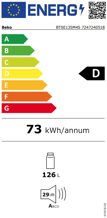 Beko BTSE135M4S energielabel