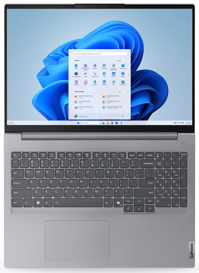 Lenovo ThinkBook 16 G7 ARP - 21MW009CMB Azerty bovenkant