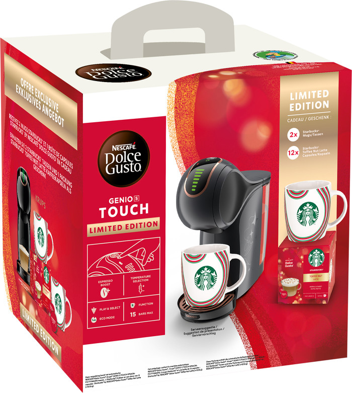 Krups Dolce Gusto Genio S Touch + Starbucks Tasses à Café et Pack Café emballage