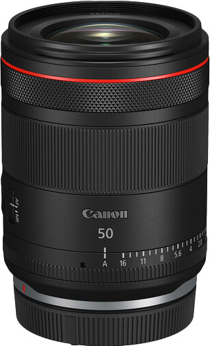 Canon RF 50 mm f/1.4L VCM dessus