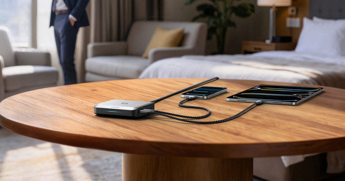 Anker Prime 4-in-1 Oplaadstation 150W product in gebruik