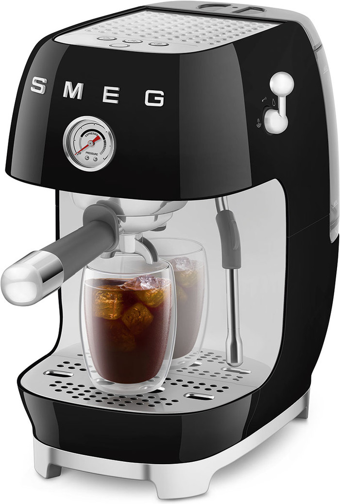 SMEG ECF03BLEU Zwart linkerkant