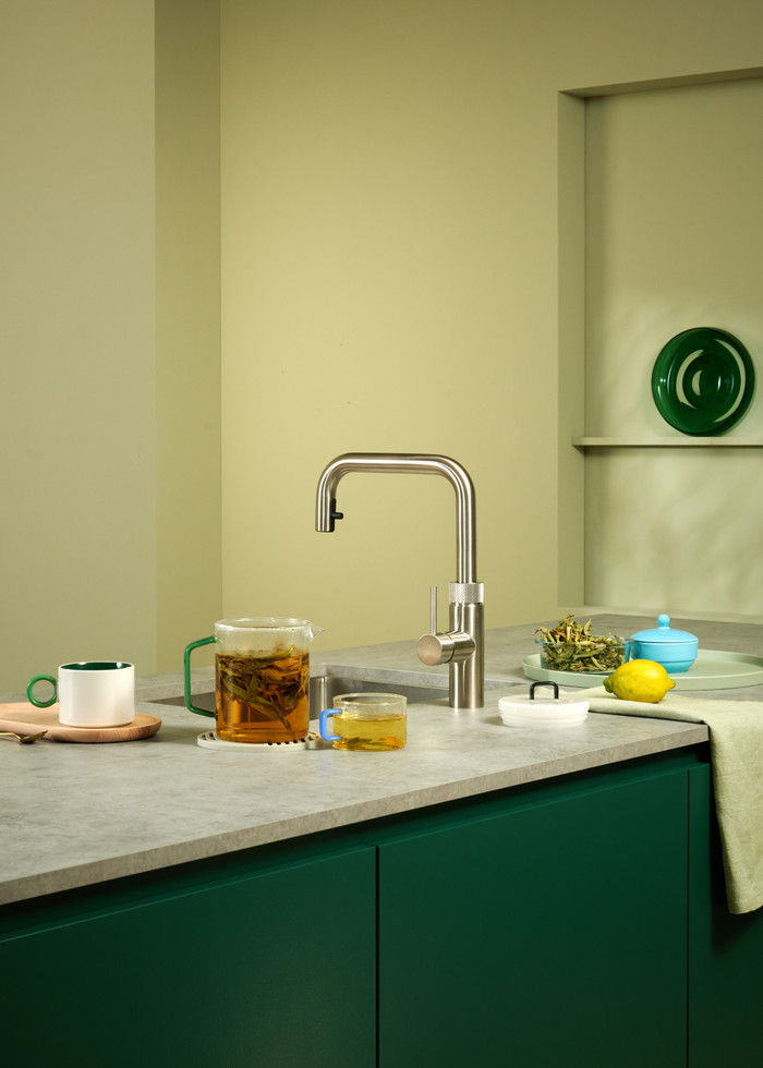 Quooker COMBI+ & Quooker Flex Square RVS product in gebruik