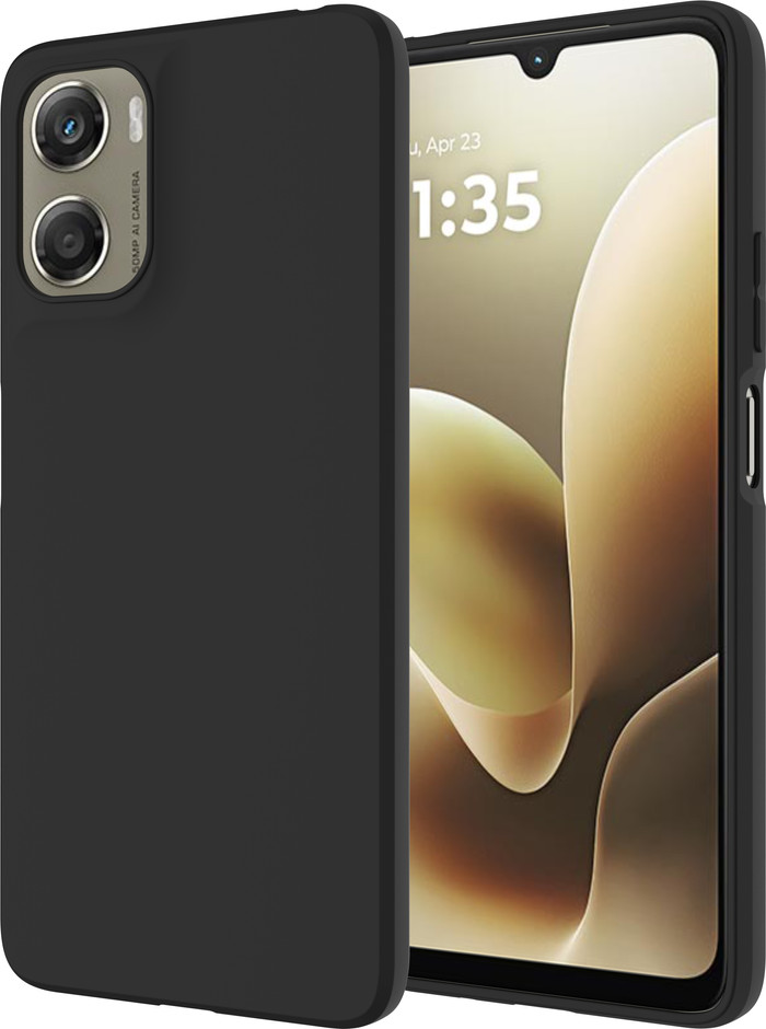 Just in Case Soft Design Motorola Moto G06 Back Cover Zwart voorkant